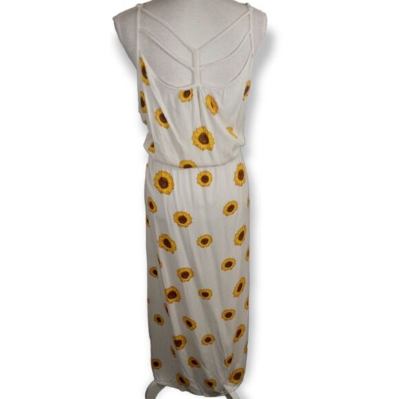 J FOR JUSTIFY WHITE & YELLOW SUNFLOWER PRINT MAXI DRESS SZ.2X EUC - Picture 6 of 11